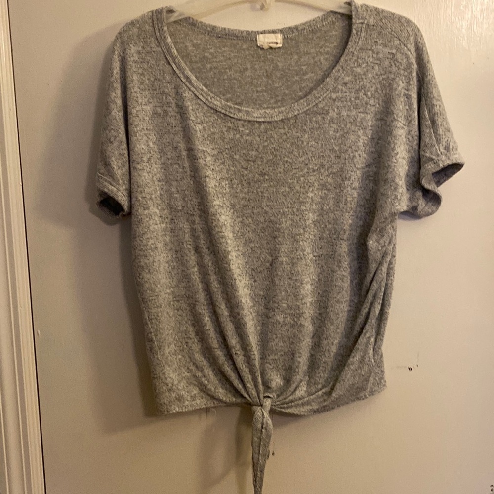 Soft tie-hem top